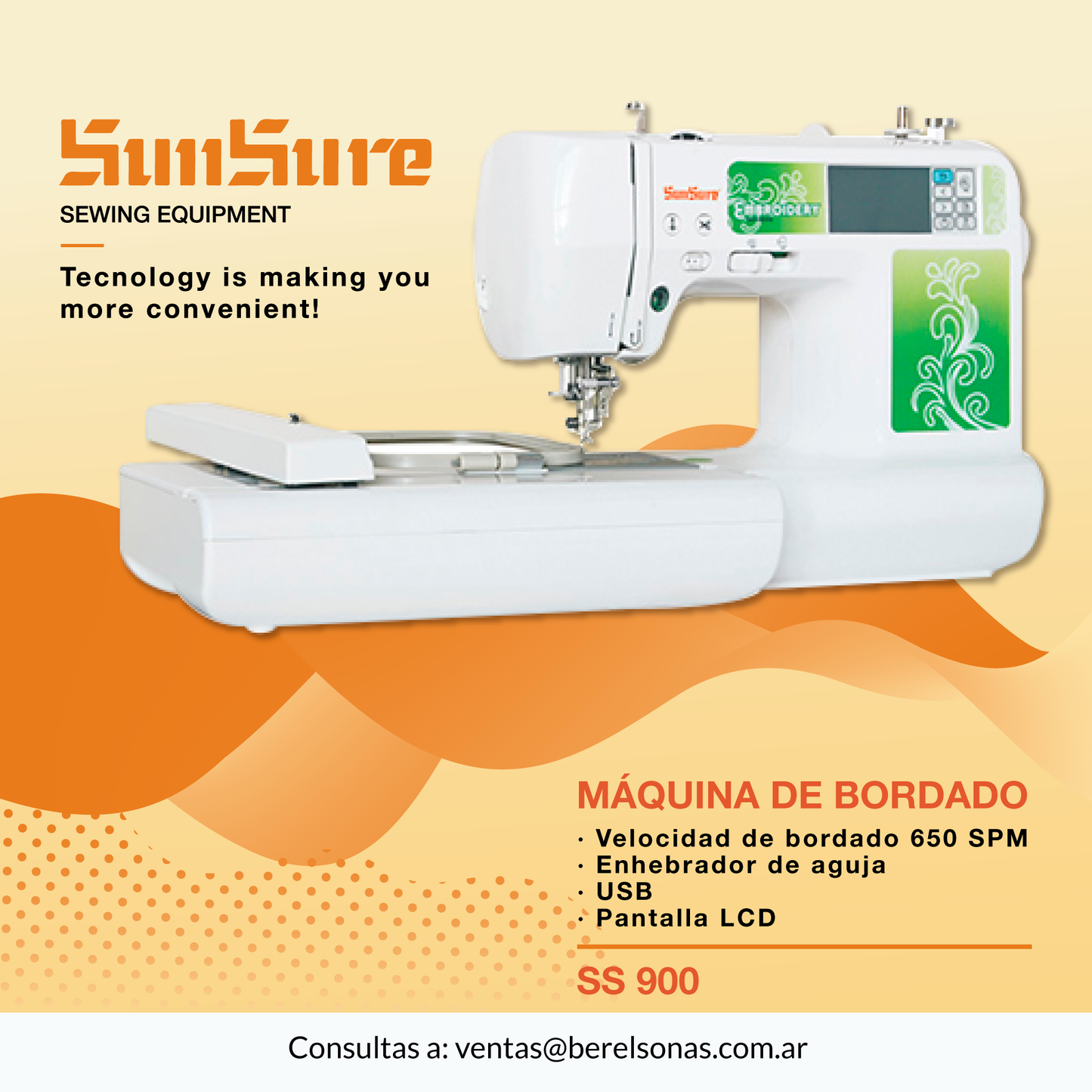 Nueva Bordadora Sunsure SS 900